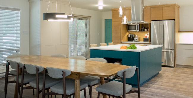 open concept dining kitchen