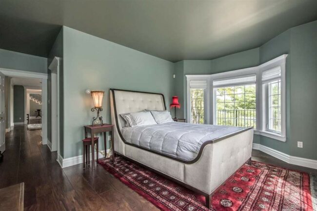 green on green bedroom