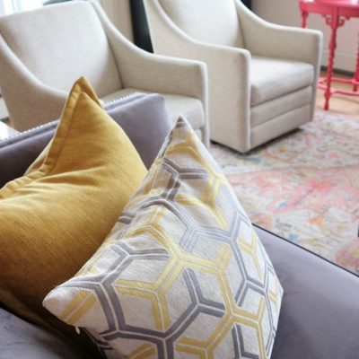 yellow toss cushions