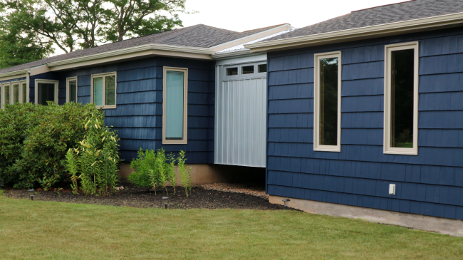 garage and breezeway addition on mid-century home