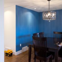 colour blocking dining room