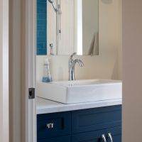 navy vanity modern farmhouse