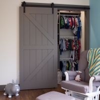 orgnized nursery closet