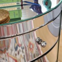mirrored side table