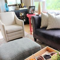 two ottomans