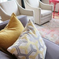 yellow toss cushions