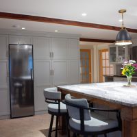 wood details in kitchen
