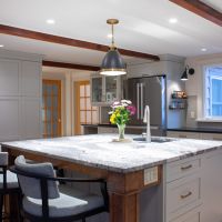 wooden kitchen island
