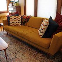 mustard couch