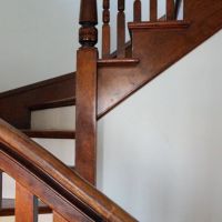 wood stair case