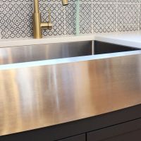 stainless steel skirt sink